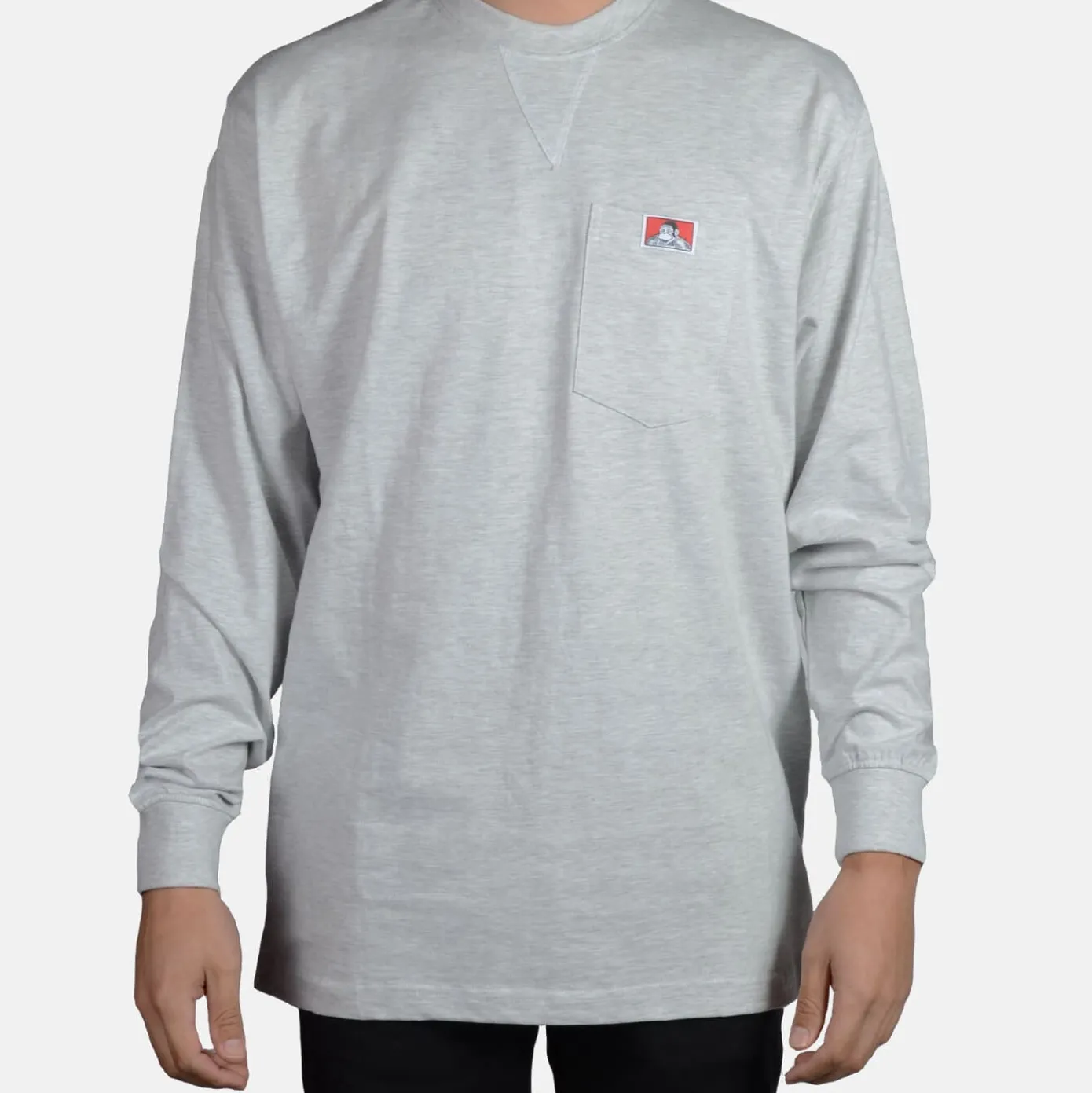 Heavy Duty Long Sleeve Pocket T-Shirt - Ash Grey