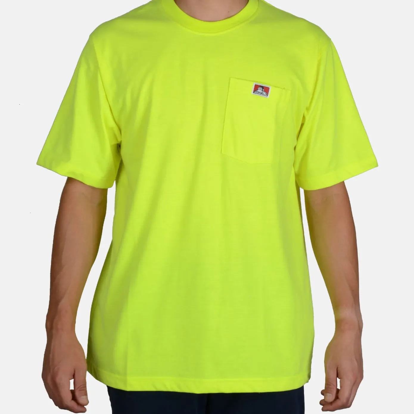 Heavy Duty Short Sleeve Pocket T-Shirt - Safety Green