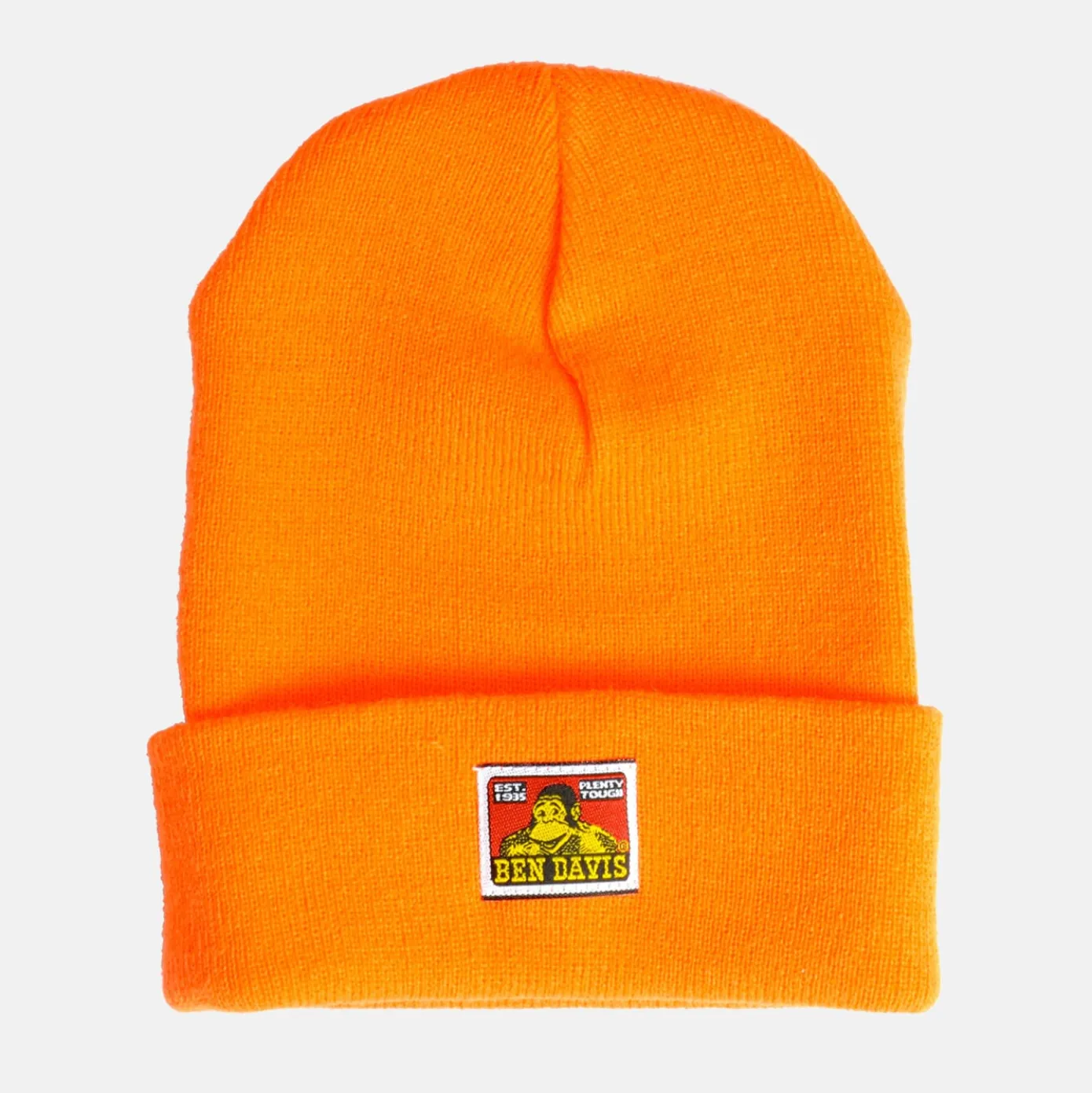 Cuffed Knit Beanie - Orange