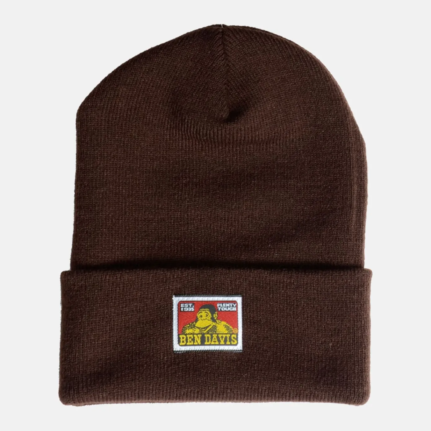 Cuffed Knit Beanie - Brown